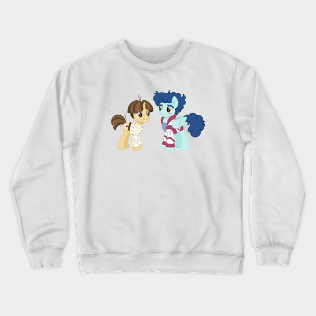 Curly Winds and Wiz Kid ponies dressed Crewneck Sweatshirt by CloudyGlow